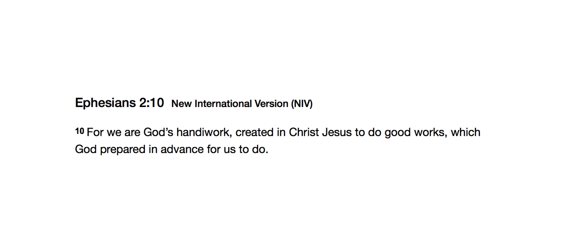 Ephesians 2:10: God's Workmanship and Our Works