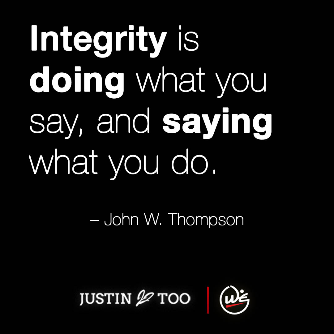 Quote by John W. Thompson on Integrity 